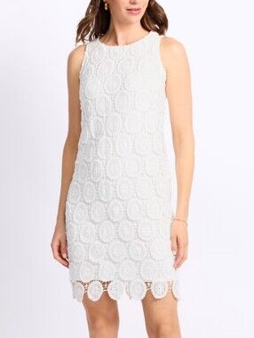 Maggy London White Lace Hanako Shift Dress